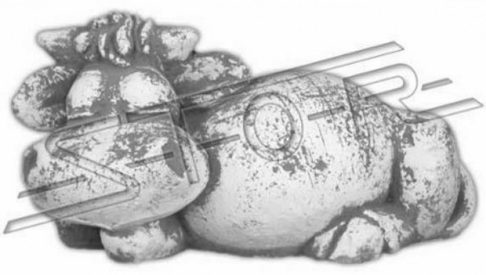 Gaart Dekoratioun Nilpferd Terrass Steen Figuren Figur Deko Statuette
