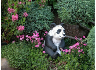 Gartendekoratioun Panda Terrass Steefiguren Figur Deko Statue