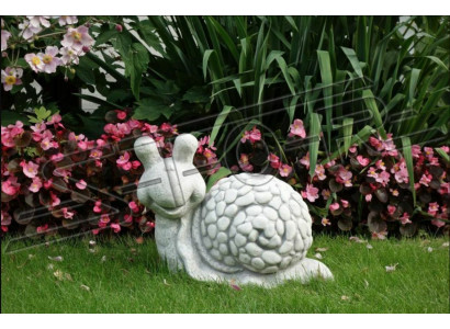 Gaart Dekoratioun Schnéck Terrass Steen Figuren Figur Deko