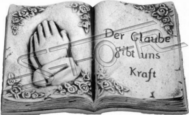 Hol Text De Glawen gëtt eis Kraaft Grafdekoratioun Steen Dekoratioun