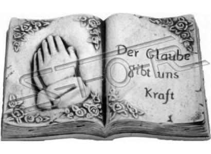 Hol Text De Glawen gëtt eis Kraaft Grafdekoratioun Steen Dekoratioun