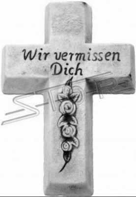 Grafengel Kräiz Klassesch Graf Deko Grabschmuck Steen Dekoratioun Statu