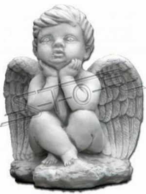 Grafdekor Gravsteen Dekoratioun Engel Figur Skulptur Gott Helleg