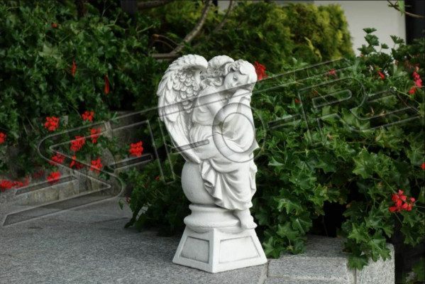 Griewdekor Gravsteen Dekoratioun Figur Skulptur Engel Gott Dekor Helleg