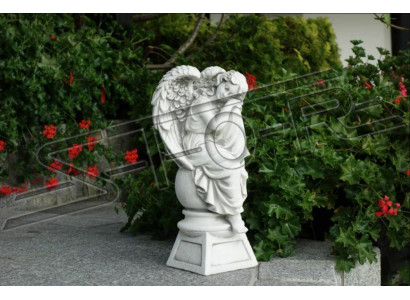 Griewdekor Gravsteen Dekoratioun Figur Skulptur Engel Gott Dekor Helleg