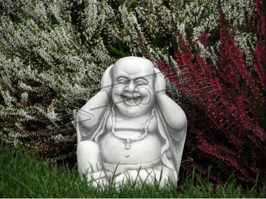 Glécklechen Buddha Statue Figur Gaart Figuren Statuen Skulptur Skulpturen