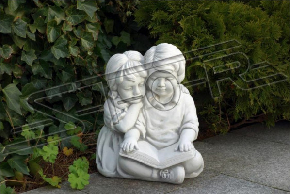 Jonge & Meedchen Liesen Gaart Dekoratioun Kanner Figur Figuren