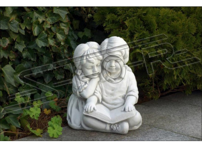Jonge & Meedchen Liesen Gaart Dekoratioun Kanner Figur Figuren