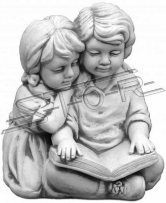 Jonge & Meedchen Liesen Gaart Dekoratioun Kanner Figur Figuren