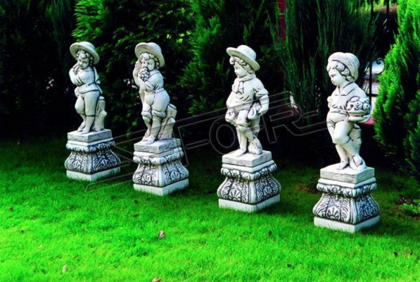 Jonge 70cm Figur Statu Figur Skulptur Statuen Gaart Wäiss Dekoratioun