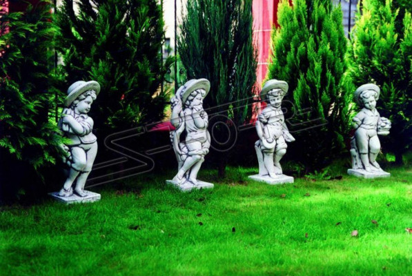 Jonge 70cm Figur Statu Figur Skulptur Statuen Gaart Wäiss Dekoratioun