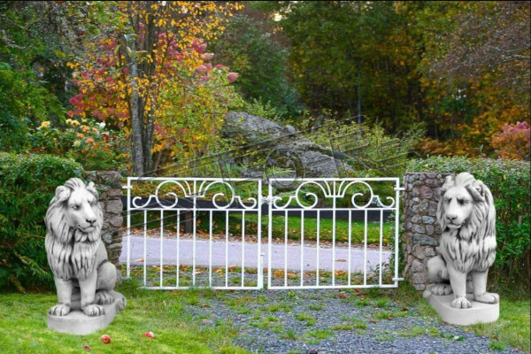 Léiw Gaartfigur Terrass Gaart Skulptur Figuren Dekor Skulpturen Statuen