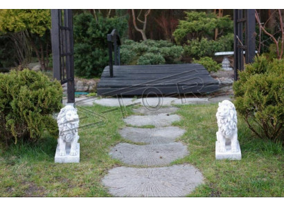 Léiw Gaartfigur Terrass Gaart Skulptur Figuren Skulpturen Dekor Statuen