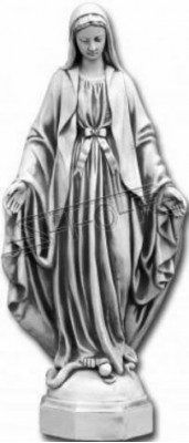 Mamm Jesus Maria Statu Graf Skulptur Helleg Figur Gaart Dekoratioun 100cm