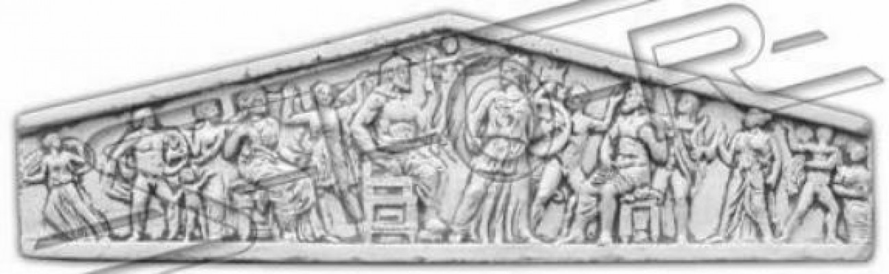Relief Wanddekoratioun Steenplack Bild Biller Antik Stil Gaart