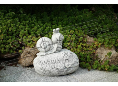 Schëld Welcome Schnecke Wëllkommsschëlder Gaart Figur