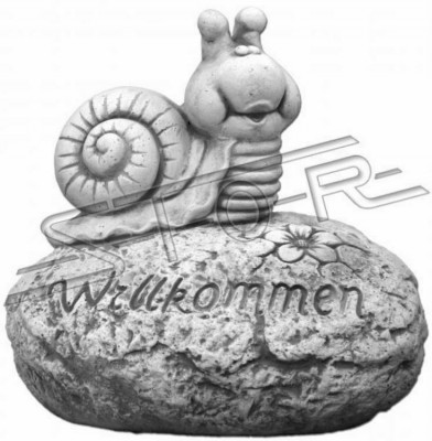 Schëld Welcome Schnecke Wëllkommsschëlder Gaart Figur