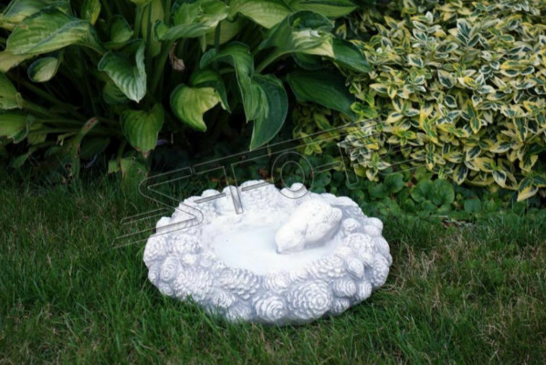 Vugel Drénk Skulptur Design Dekor Figur Statu Gaart Figuren Statuen