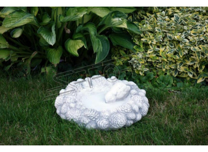 Vugel Drénk Skulptur Design Dekor Figur Statu Gaart Figuren Statuen