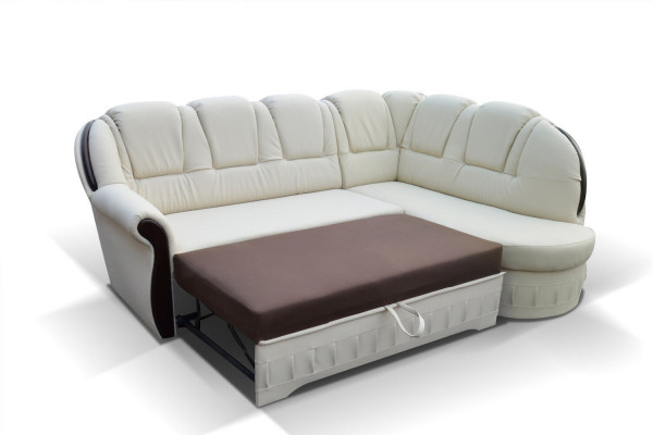 Klassesch Eckcouch Schlofsofa Canapé Polster Eckgarnitur Ecksofa Textil