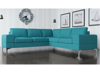 Canapé Ecksofa Stoff Wunnzëmmer Design Modern L-Form Tierkisblo Mamendolz Luxus Canapéën