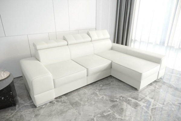 Design Ecksofa L-Form Couch Lieder Beige Wunnzëmmer Elegant Luxus Modern Miwwelen