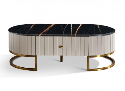 Canapé Dësch Oval Luxus Design Dëscher Dekorativ Kaffisdësch Bäizënkdëscher
