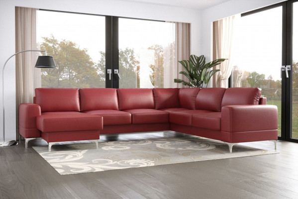 Modern Eckcouch Design U-Form Sofa Wunnlandschaft Neit Gepolstert Sofa Wunnlandschaft