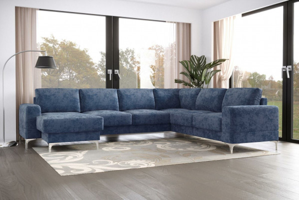 Modern Eckcouch Design U-Form Sofa Wunnlandschaft Neit Gepolstert Sofa Wunnlandschaft