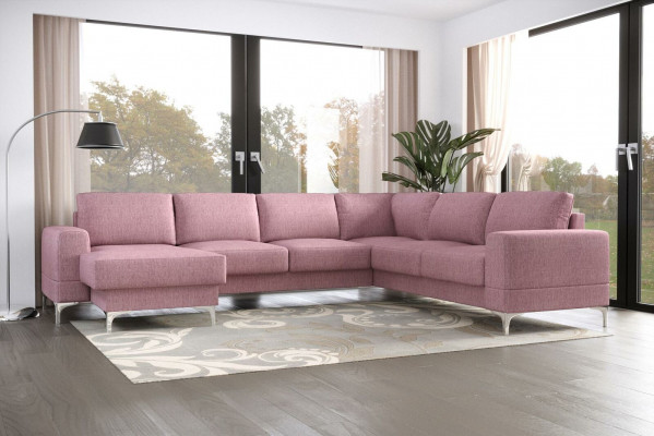 Modern Eckcouch Design U-Form Sofa Wunnlandschaft Neit Gepolstert Sofa Wunnlandschaft
