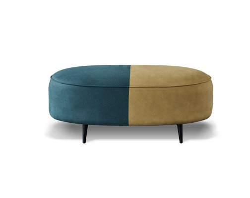 Design Hocker Oval Chesterfield Pouf Fousshocker Miwwel Polsterhocker Sëtzhocker