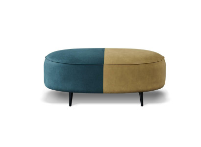 Design Hocker Oval Chesterfield Pouf Fousshocker Miwwel Polsterhocker Sëtzhocker