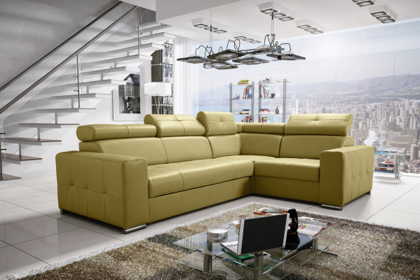 Canapé Ecksofa Couch Polsterung Wunnzëmmer Lieder L-Form Nei Modern Schwaarz Design Canapéen