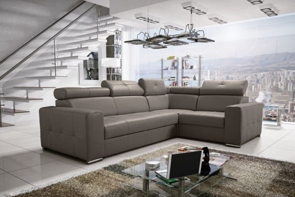 Canapé Ecksofa Couch Polsterung Wunnzëmmer Lieder L-Form Nei Modern Schwaarz Design Canapéen