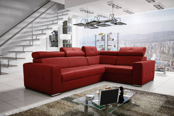 Canapé Ecksofa Couch Polsterung Wunnzëmmer Lieder L-Form Nei Modern Schwaarz Design Canapéen
