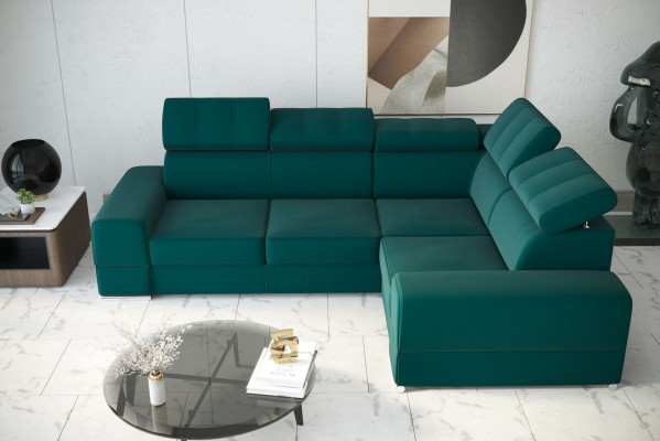 Ecksofa Couch Sofas Stoff Bett Funktioun Design L Form Modern Luxus Couchen Nei