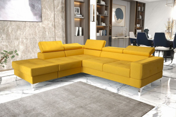 Eckcouch L-Form Couch Wunnlandschaft Polster Multifunktion Design Modern Textil