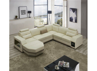 Canapé Eck Canapé a Lieder Grouss U-Form Wunnlandschaft Sofa Canapé Garnitur