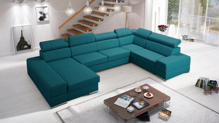 Eckcouch Ledercouch Design Couch Eckcouches U-Form Modern Polstermébel Wunnzëmer Miwwelen