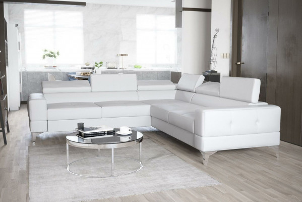 Eckcouch Wunnzëmmer L Form Couch Design Polsterung Textil Modern Couchelen