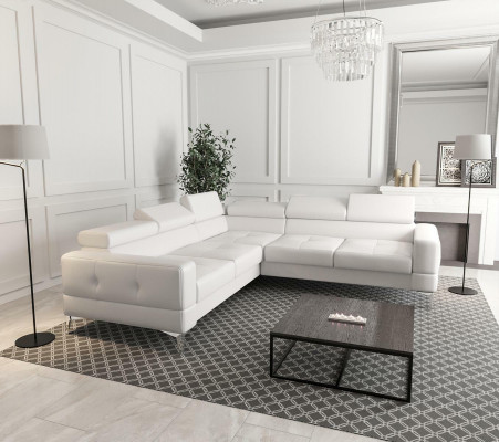 Eckcouch Wunnzëmmer L Form Couch Design Polsterung Textil Modern Couchelen
