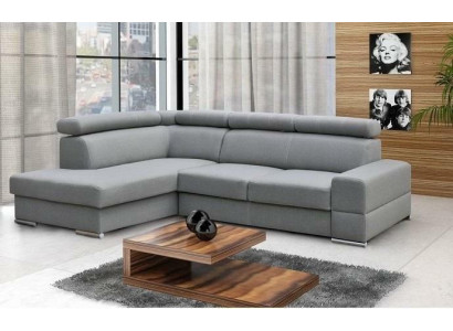 Héichwäertegt Wunnzëmmer Sofa Ecksofa L-Form Bettfunktioun Textil Modern Couchen