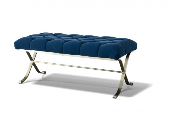Hocker Polsterhocker Fouss Opbau Miwwelen Wunnen Sëtzbenken Sëtz Textil Chesterfield