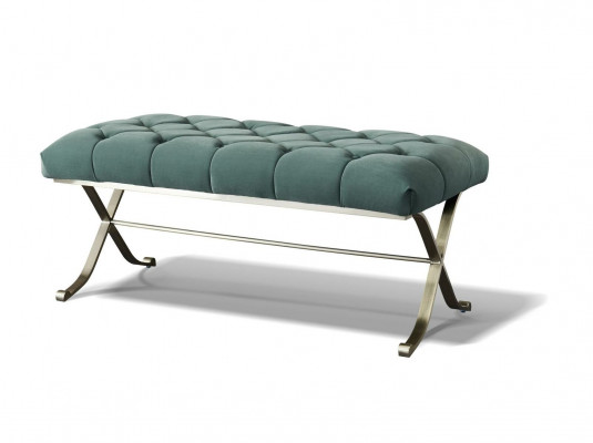Hocker Polsterhocker Fouss Opbau Miwwelen Wunnen Sëtzbenken Sëtz Textil Chesterfield