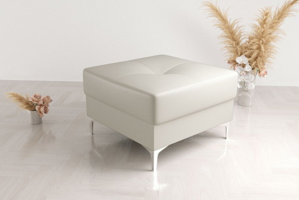 Hocker Textil Neien Modern Wäiss Faarf Klenges Design Stoff Fousshocker Pouffe Samt