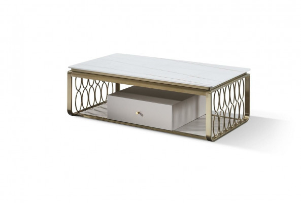 Klasseschen Luxus Designer Miwwelstéck Sofa Dekor Wunnzëmmer Dësch Niewendësch