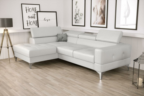 L-Form Miwweldesign Schwaarzt Lieder Holz Neien Modern Luxus Italien Eckcouch Sofae.