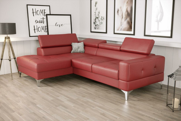 L-Form Miwweldesign Schwaarzt Lieder Holz Neien Modern Luxus Italien Eckcouch Sofae.