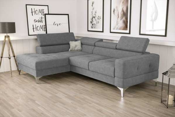 L-Form Miwweldesign Schwaarzt Lieder Holz Neien Modern Luxus Italien Eckcouch Sofae.