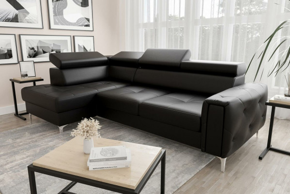 Liederdivan L-Form Canapé Wunnzëmmer Eck Design Wunnlandschaft Canapéen Divanen Nei